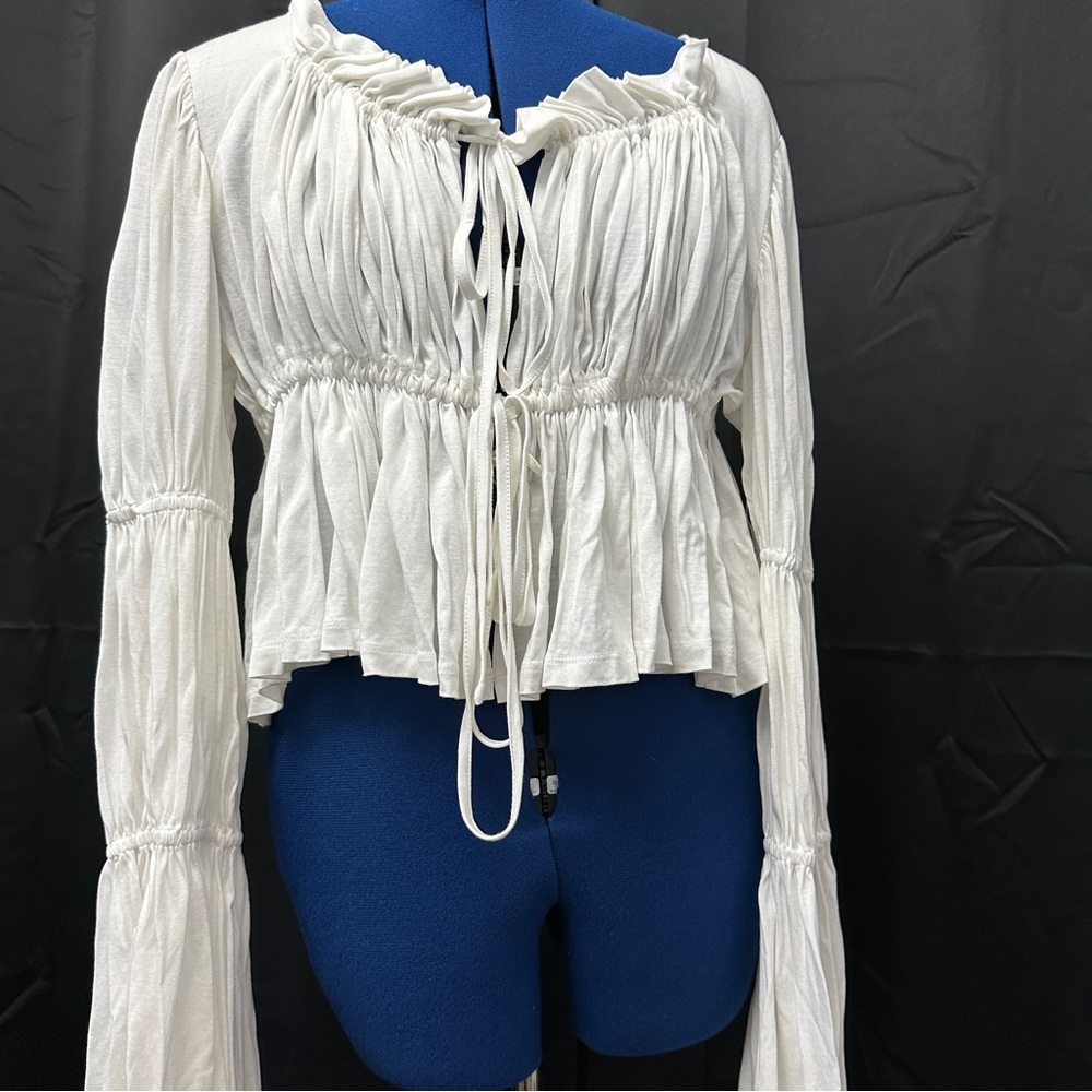 Current Mood boho chic white top
